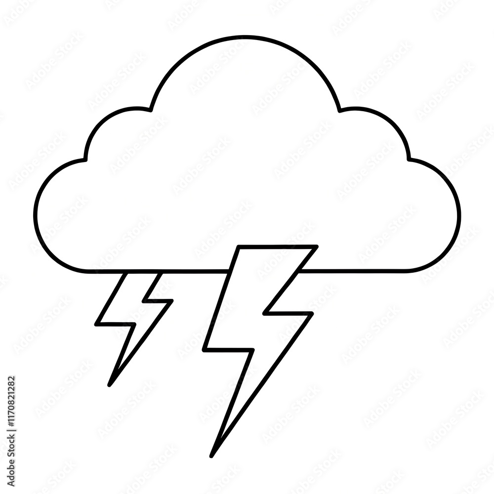coloring page cloud with lightning coloring page cloud with lightning