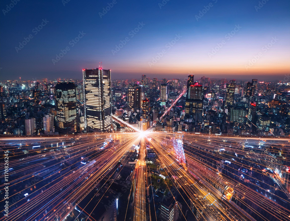 Fototapeta premium 都会の夜景