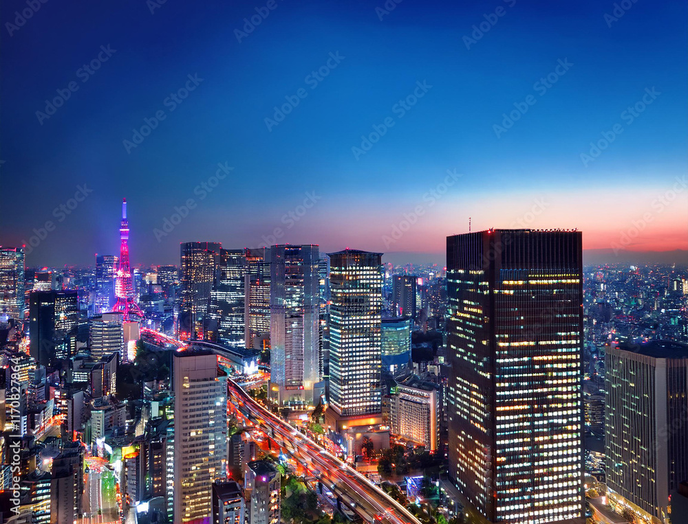 Obraz premium 都会の夜景
