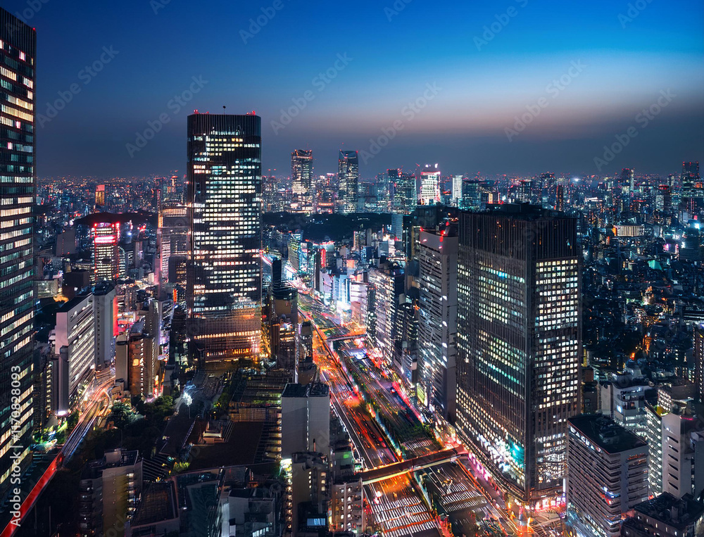 Obraz premium 都会の夜景