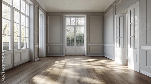 Wallpaper Mural Bright and spacious empty room modern home interior design calm Torontodigital.ca