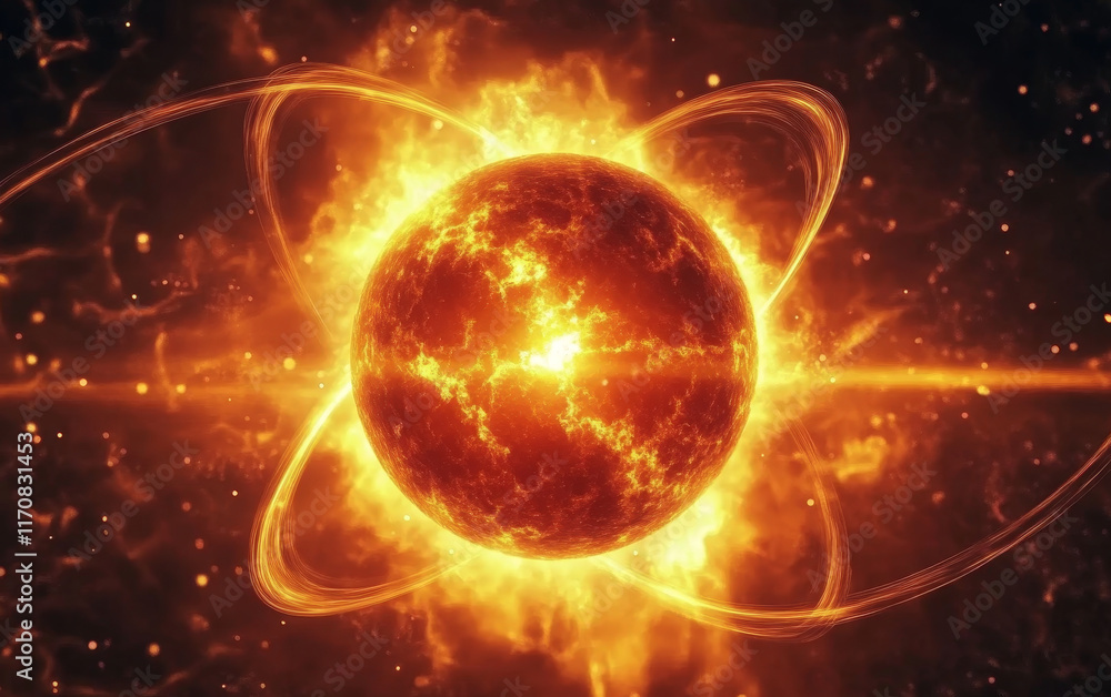 Obraz premium explosion of the sun