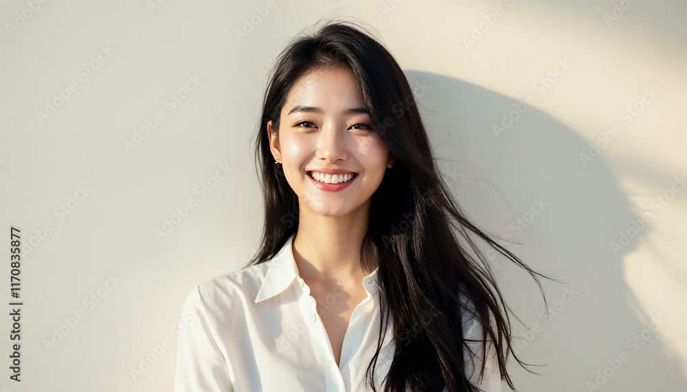 Radiant Woman: Serene Portrait in Soft Lighting Radiant Woman: Serene Portrait in Soft Lighting