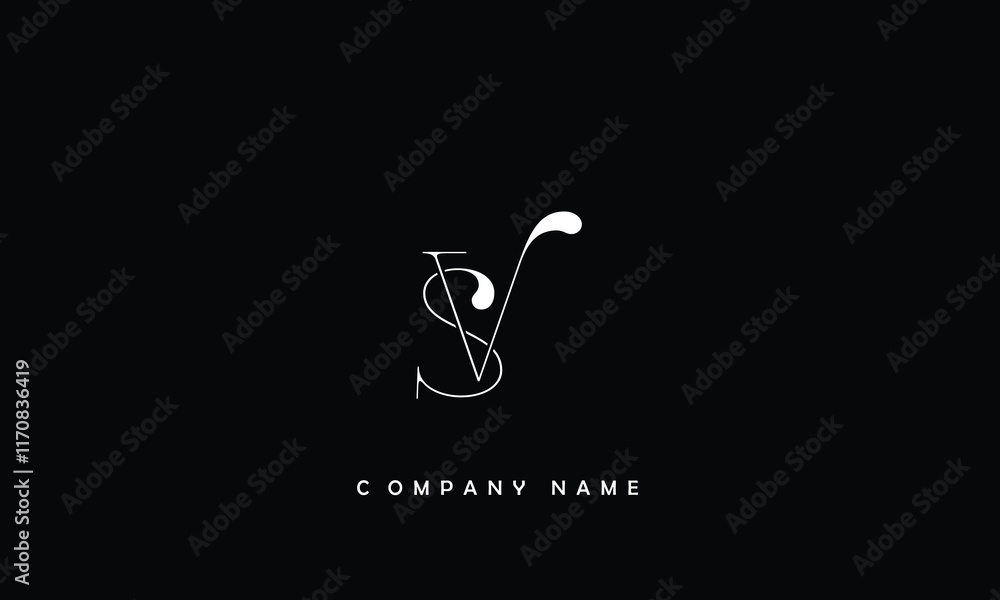 VS, SV, V, S Abstract Letters Logo Monogram VS, SV, V, S Abstract Letters Logo Monogram