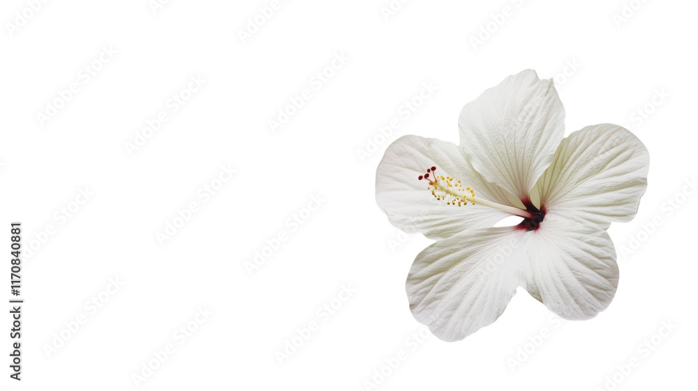 Obraz premium A Beautiful Tropical Hibiscus Flower for Nature-Themed Designs, Illustrations, and Print Materials.