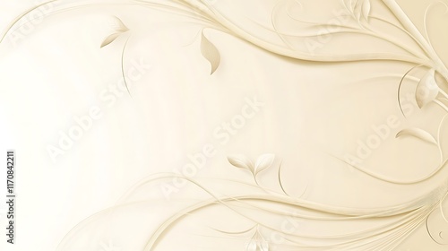 Elegant Cream Floral Design Abstract Background