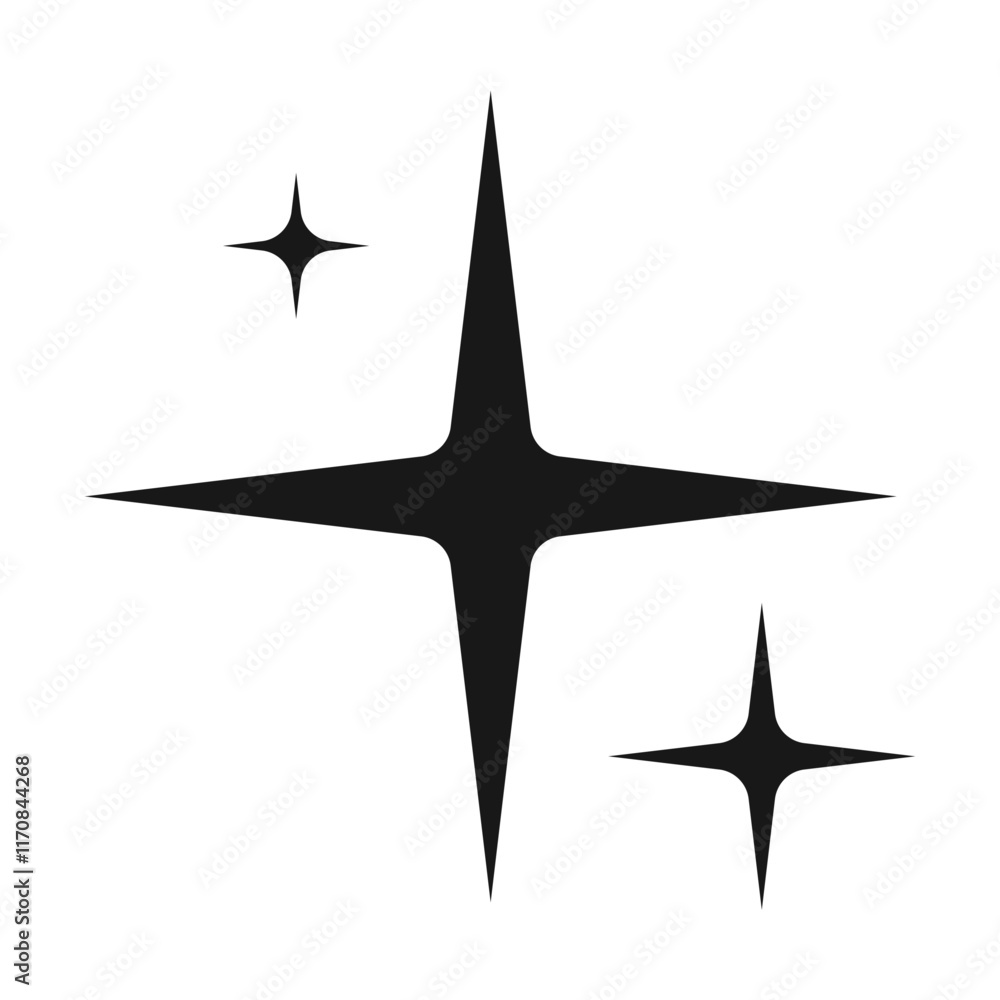 Shine or sparkle vector. Sparkling star in black color on white background. Sparkle star icons. Shine icon. Star sparkle doodles vector. Shine or sparkle vector. Sparkling star in black color on white background. Sparkle star icons. Shine icon. Star sparkle doodles vector.