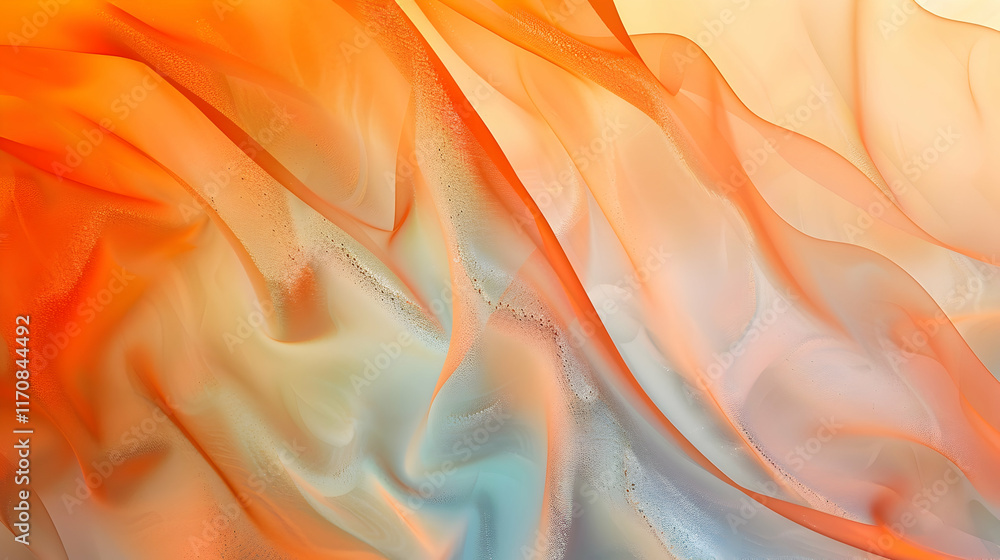 Obraz premium Abstract Orange and Beige Fabric Texture Illustration