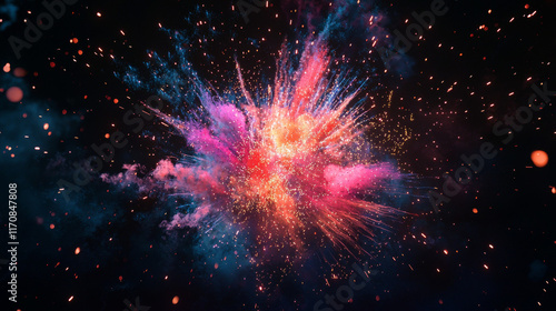 Wallpaper Mural "Illuminating Triumph: Fireworks of Joy" Torontodigital.ca