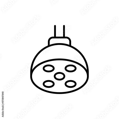 Surgery light outline icons, minimalist vector illustration ,simple transparent graphic element .Isolated on white background