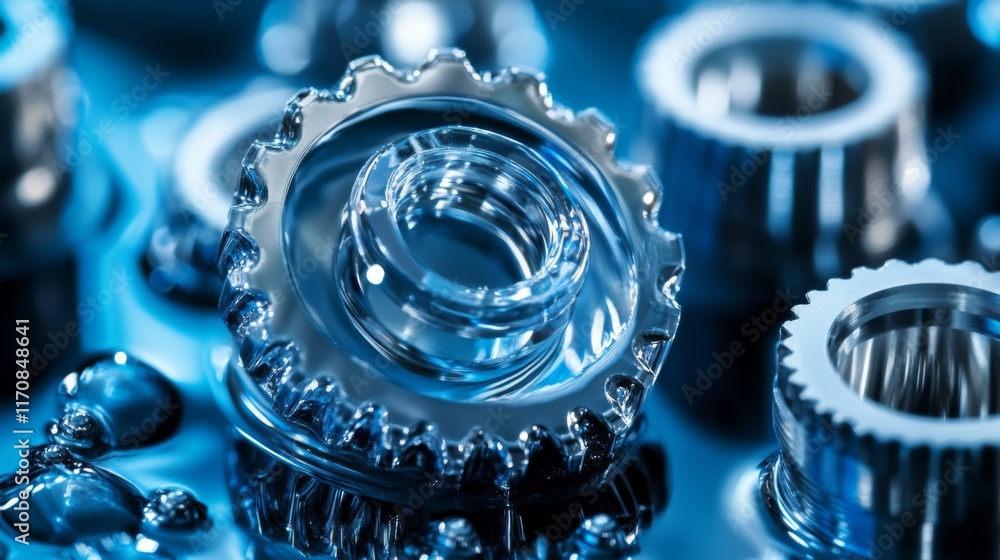 Advanced Technology with Realistic Textures in Close-Up