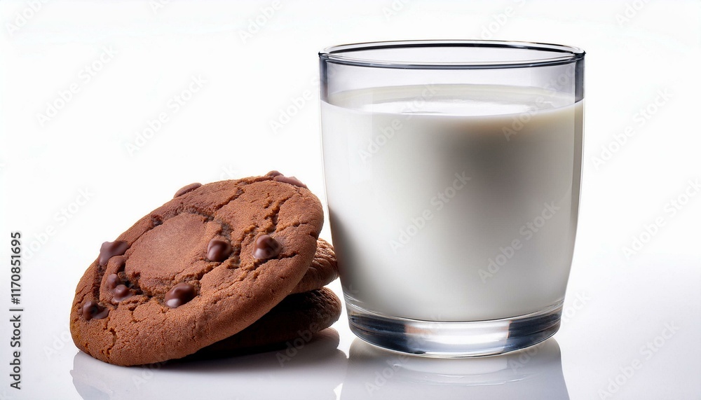 Chocolate Chip Cookies and Milk: A Serene Still Life Chocolate Chip Cookies and Milk: A Serene Still Life