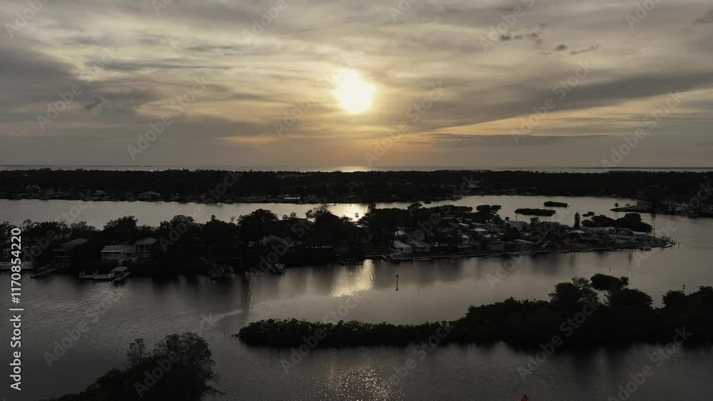 Sunsetting over Tarpon Springs Florida