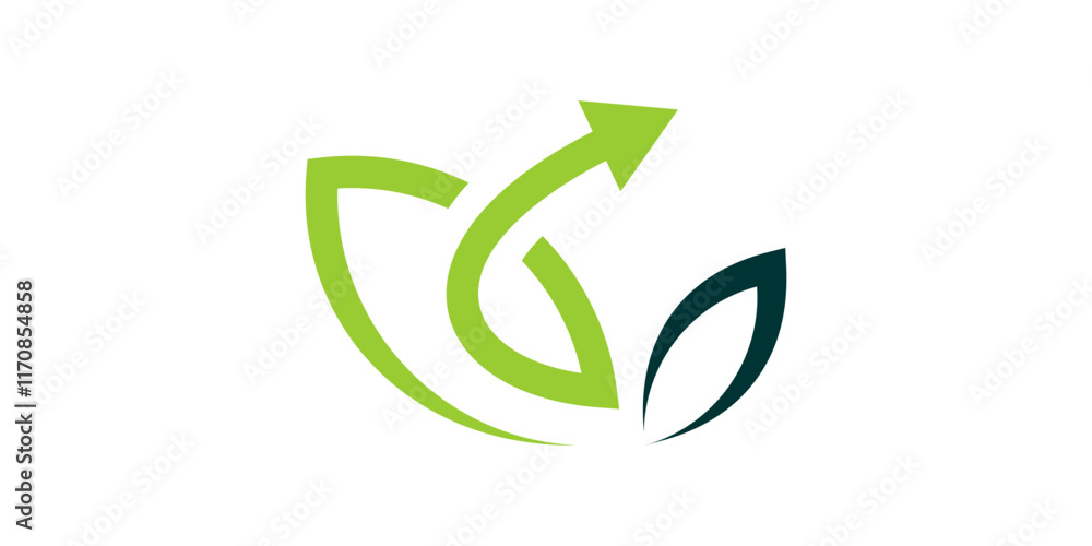 logo design leaf and arrow,grow,growth,nature,symbol,icon,creative logo design leaf and arrow,grow,growth,nature,symbol,icon,creative