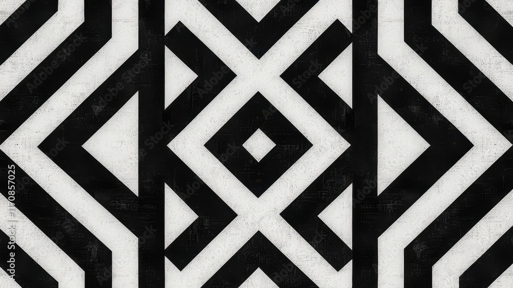 Abstract Black and White Geometric Pattern Modern Design Texture Seamless Repeat for Textile Abstract Black and White Geometric Pattern Modern Design Texture Seamless Repeat for Textile
