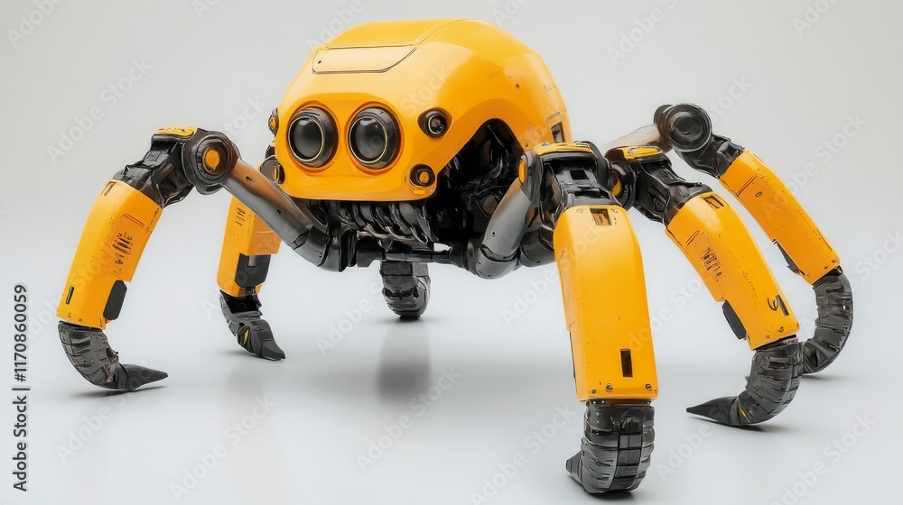 Mechanical Robot Spider in Bright Detail Mechanical Robot Spider in Bright Detail