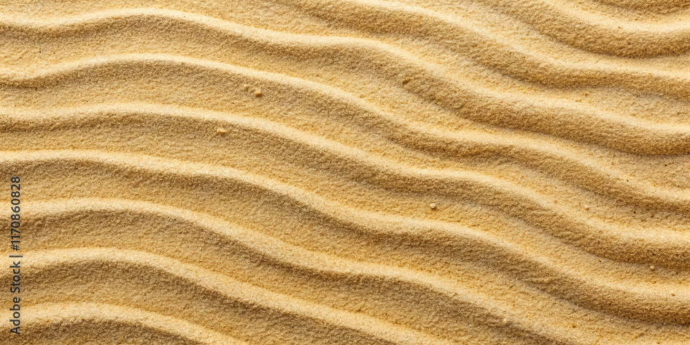 Soft, undulating patterns are formed in the warm, golden sand of a desert, capturing the gentle erosion by the wind during the late afternoon hours, creating a serene landscape Soft, undulating patterns are formed in the warm, golden sand of a desert, capturing the gentle erosion by the wind during the late afternoon hours, creating a serene landscape