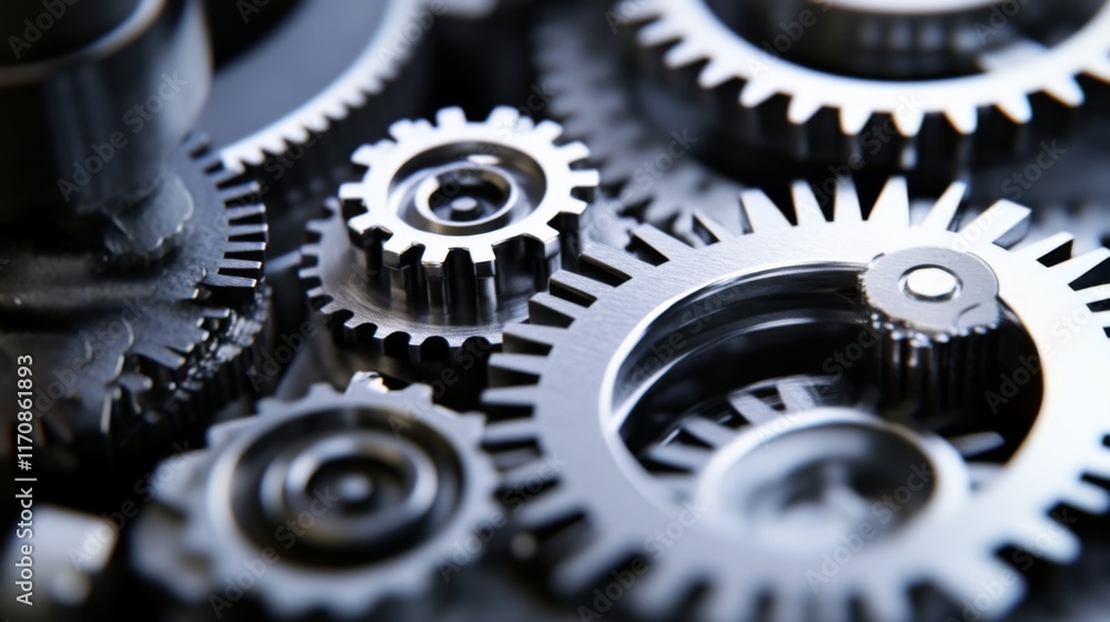 Realistic Gears with High Detail and Clean Background Realistic Gears with High Detail and Clean Background