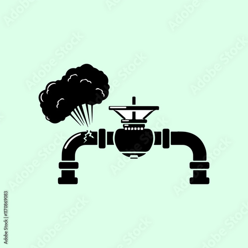gas pipe leak icon