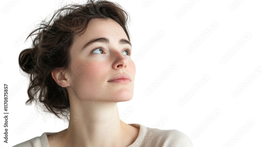 A Young Adult Woman Experiencing a Moment of Realization, Perfect for Illustrating Themes of Insight and Personal Discovery in Creative Projects. A Young Adult Woman Experiencing a Moment of Realization, Perfect for Illustrating Themes of Insight and Personal Discovery in Creative Projects.