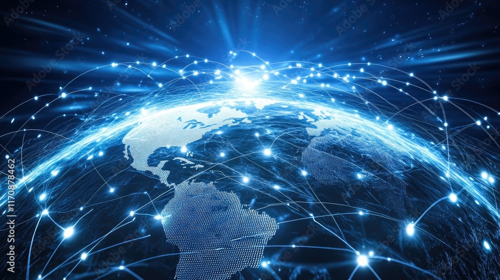 Global Network Connectivity: A Visual Representation of the Interconnected World Global Network Connectivity: A Visual Representation of the Interconnected World