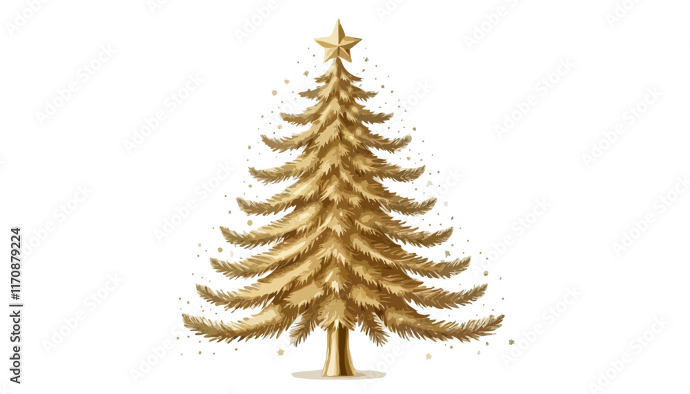 golden christmas tree line art isolated white or transparent pnn.eps golden christmas tree line art isolated white or transparent pnn.eps