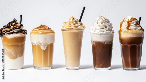 Wallpaper Mural Artistic Beverage Offerings on White Background Torontodigital.ca