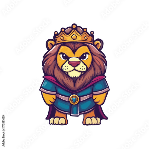 lion king cartoon mascot illustration design photo