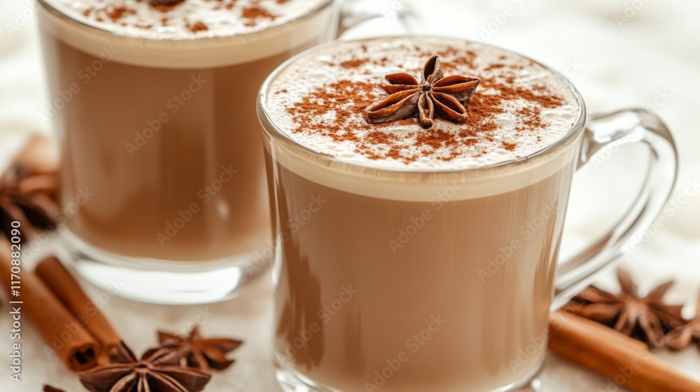 Artistic Coffee with Foam and Fresh Ingredients Artistic Coffee with Foam and Fresh Ingredients
