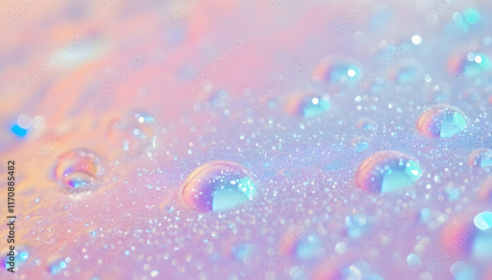 Pastel Rainbow Abstract Background with Water Droplets Pastel Rainbow Abstract Background with Water Droplets