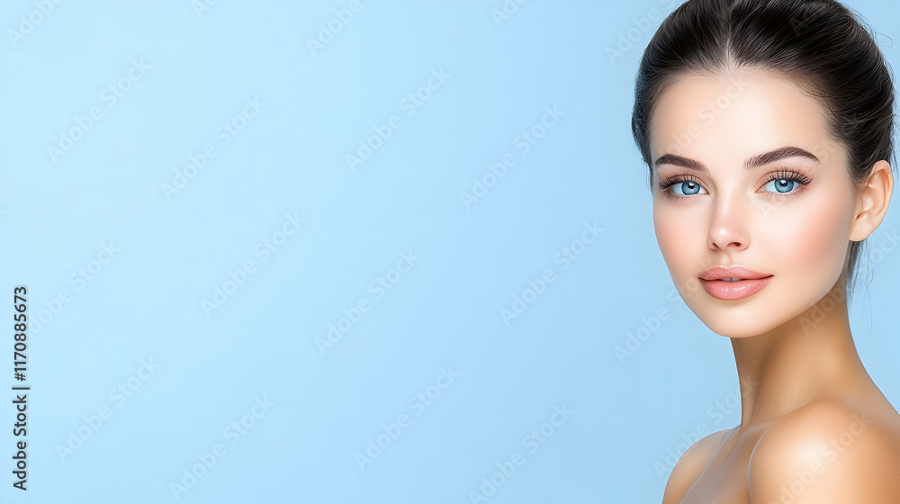 Smiling brunette businesswoman with a cheerful expression in casual fashion, closeup portrait of a happy, cute woman Smiling brunette businesswoman with a cheerful expression in casual fashion, closeup portrait of a happy, cute woman