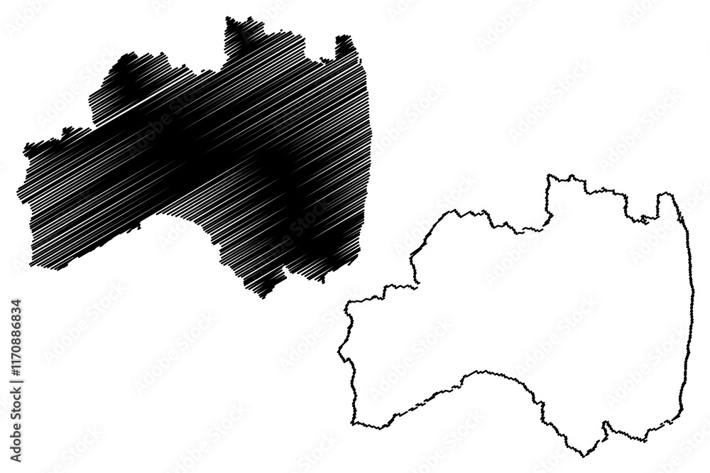Fukushima Prefecture (Administrative divisions of Japan, Prefectures of Japan) map vector illustration, scribble sketch Fukushima map Fukushima Prefecture (Administrative divisions of Japan, Prefectures of Japan) map vector illustration, scribble sketch Fukushima map