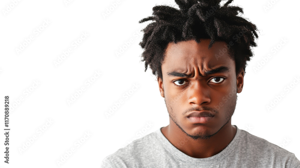 A Young Man Expressing Concern: Capturing the Essence of Anxiety and Thoughtfulness in a Portrait for Emotional Context. A Young Man Expressing Concern: Capturing the Essence of Anxiety and Thoughtfulness in a Portrait for Emotional Context.