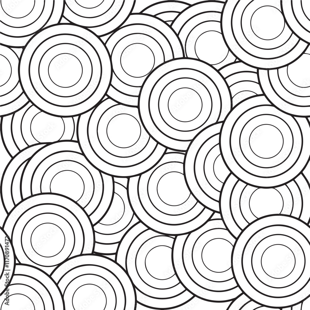 Obraz premium Seamless pattern black line, tile, background for postcard, banner, fabric, wallpaper.