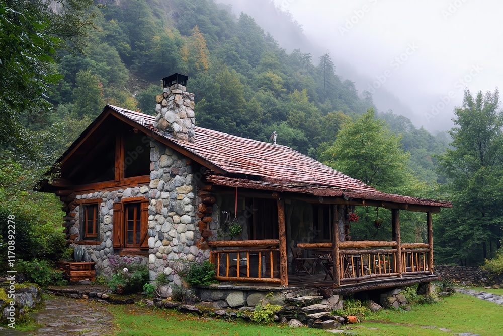 Luxury Mountain Cabin Surrounded by Timber and Stone Luxury Mountain Cabin Surrounded by Timber and Stone