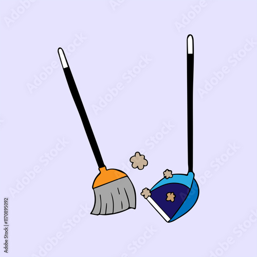 broom and rake icon