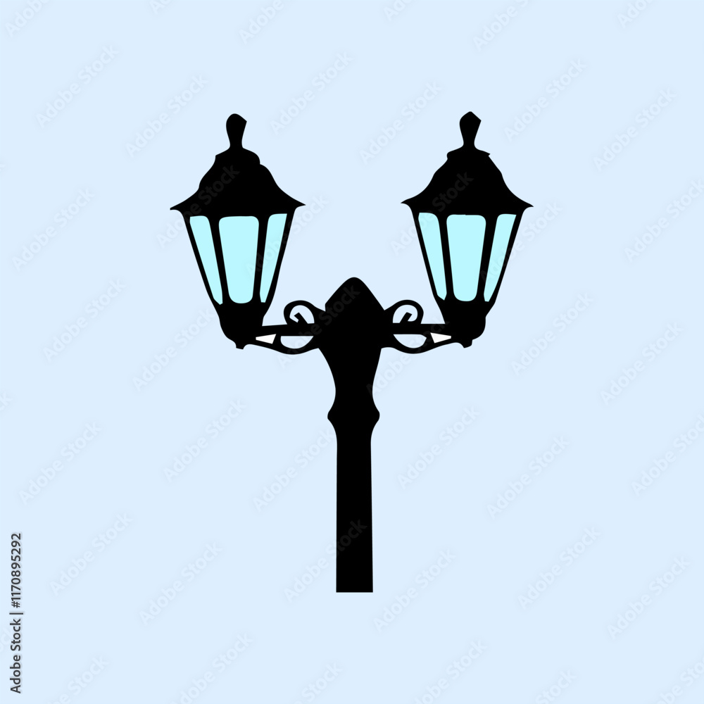 Obraz premium simple icon for garden lighting