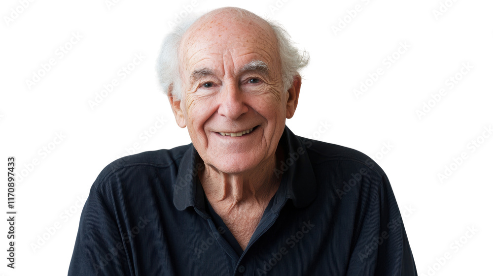 Heartwarming Image of an Elderly Man Smiling Softly, Ideal for Use in Family Publications, Health Campaigns, or Supportive Materials Promoting Positive Aging. Heartwarming Image of an Elderly Man Smiling Softly, Ideal for Use in Family Publications, Health Campaigns, or Supportive Materials Promoting Positive Aging.