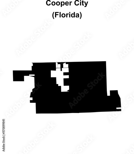 Cooper City (Florida) blank outline map