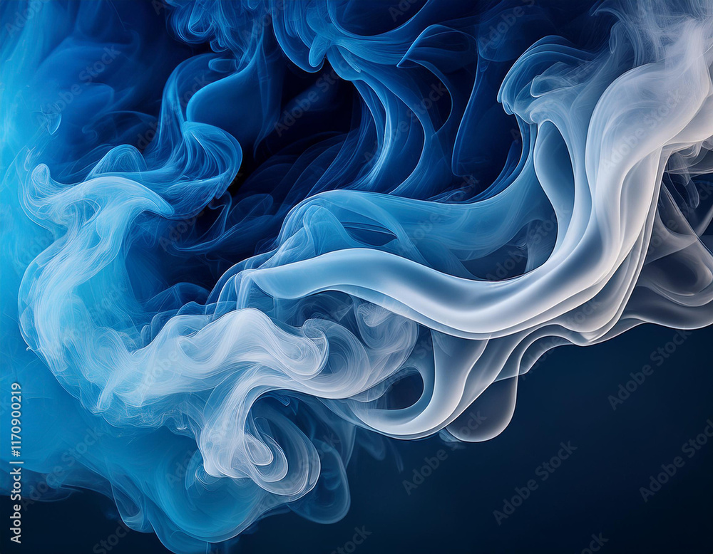 Obraz premium White smoke or fog flowing across the floor creates a mysterious and ethereal atmosphere. This effect is perfect for enhancing the ambiance of theatrical productions, photo shoots, or special events