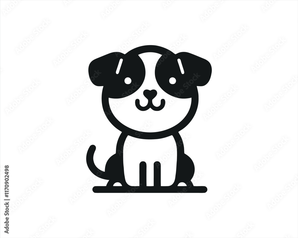 Naklejka premium dog with bone