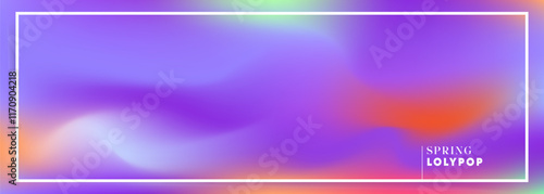 Modern Purple and Pink Gradient Backdrop. An energetic pastel watercolor mesh for summery neon designs, fashion templates, and soft abstract banners.