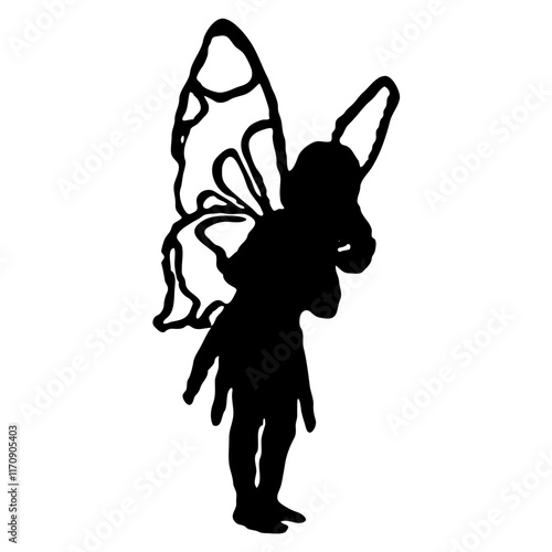 Fairy Angel Cherub valentine cupid silhouette