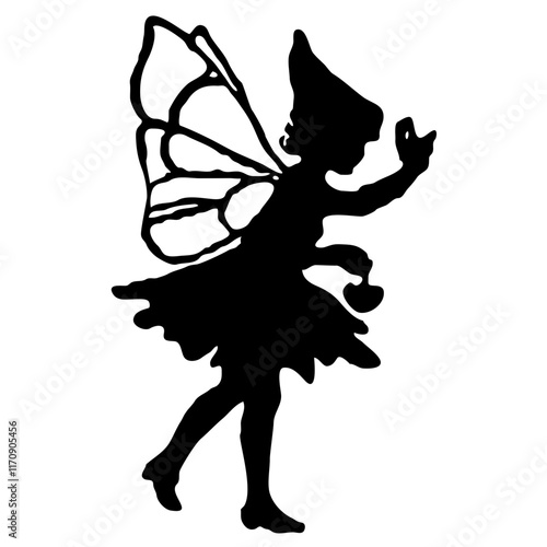 Fairy Angel Cherub valentine cupid silhouette