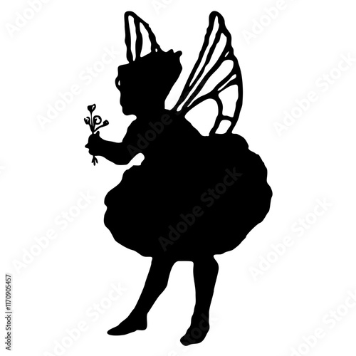 Fairy Angel Cherub valentine cupid silhouette