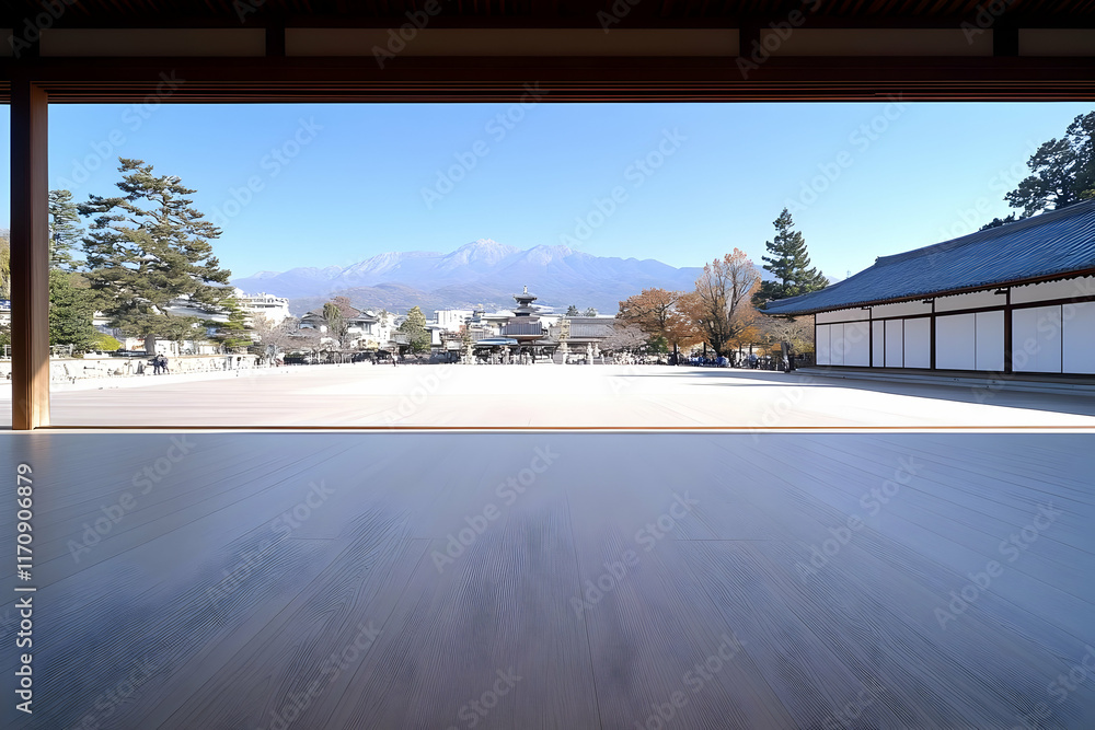 Fototapeta premium Serene Temple View Illustration