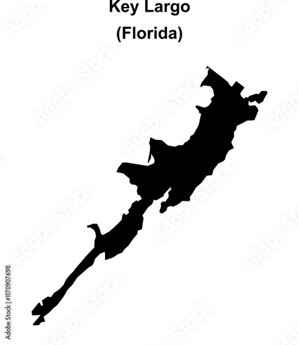 Key Largo (Florida) blank outline map