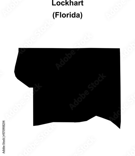 Lockhart (Florida) blank outline map