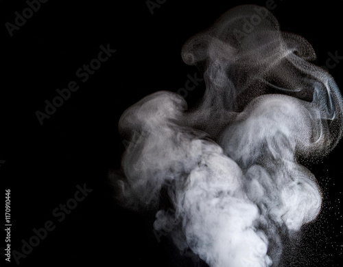 White smoke or fog flowing across the floor creates a mysterious and ethereal atmosphere. This effect is perfect for enhancing the ambiance of theatrical productions, photo shoots, or special events