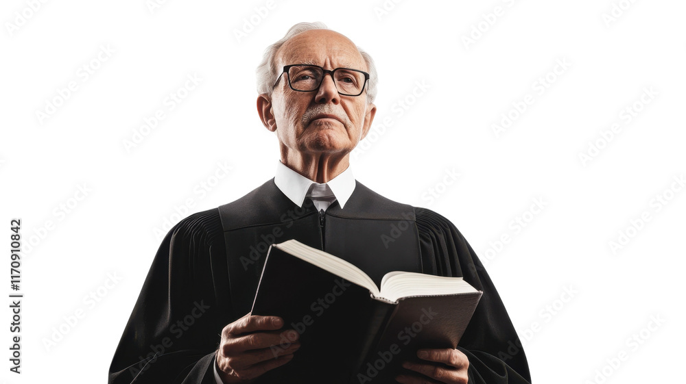 An elderly gentleman adorned in a choir robe, passionately holding a hymn book, captures the essence of musical devotion and community spirit in a church setting.. An elderly gentleman adorned in a choir robe, passionately holding a hymn book, captures the essence of musical devotion and community spirit in a church setting..